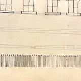 House with Twelve Windows, 1880s Pennsylvania Ledger Drawing on Laid