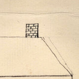 House with Twelve Windows, 1880s Pennsylvania Ledger Drawing on Laid