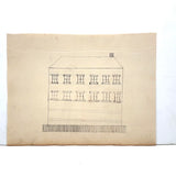 House with Twelve Windows, 1880s Pennsylvania Ledger Drawing on Laid