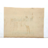 House with Twelve Windows, 1880s Pennsylvania Ledger Drawing on Laid