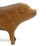 Wonderful Antique Hand-carved Wooden Pig