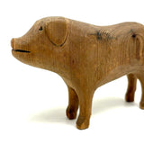 Wonderful Antique Hand-carved Wooden Pig