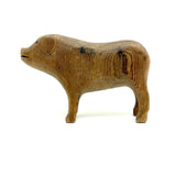 Wonderful Antique Hand-carved Wooden Pig