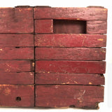 Brilliant Collapsible Crate in Old Red Paint