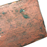 Very Sweet Antique Carved Out Box in Red Paint with Slide Lid