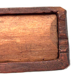 Very Sweet Antique Carved Out Box in Red Paint with Slide Lid