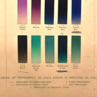 SOLD c. 1940s Rembrandt Artists Water Colors —60 Color Sample Tri-fold