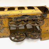 C. 1910s Schieble (Dayton, Ohio) Large Tin Litho Trolley in Yellow and Red