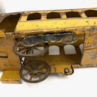 C. 1910s Schieble (Dayton, Ohio) Large Tin Litho Trolley in Yellow and Red