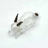 Magical Little Gilded Ear Rabbit, c. 1920s Molded Glass, Light as Air Perfume Bottle