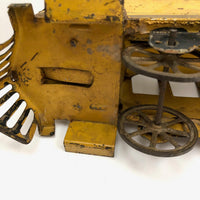 C. 1910s Schieble (Dayton, Ohio) Large Tin Litho Trolley in Yellow and Red