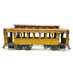 C. 1910s Schieble (Dayton, Ohio) Large Tin Litho Trolley in Yellow and Red