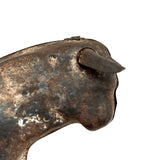 Forlorn Feeling Old Tin Toy Bull on Wheels (with Moving Ears)