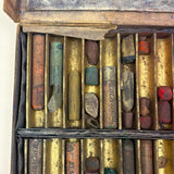 Romantic Feeling Set of Three Well Used Boxes of Old Grumbacher, NY Pastels, As Found