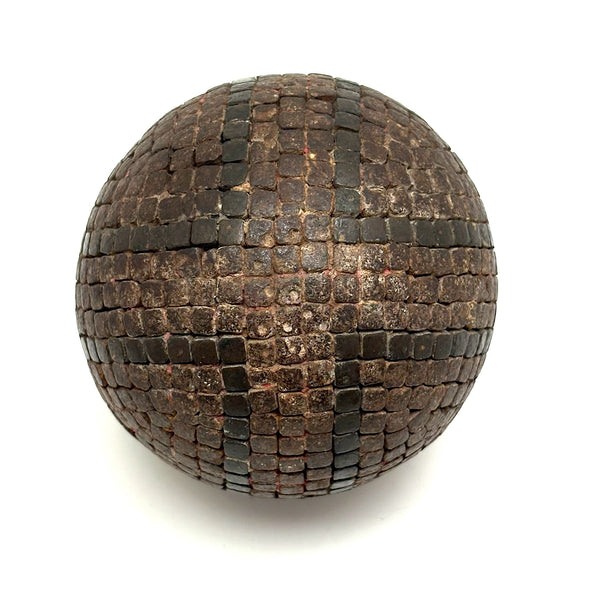Iron Studded French Boules/Petanque Ball with Cross Pattern, c. 1880s