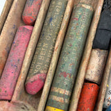 Romantic Feeling Set of Three Well Used Boxes of Old Grumbacher, NY Pastels, As Found