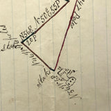 Lovely Hand-drawn Surveyor's Map #2: 100 Acres for Leven Waller, 1875