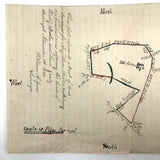 Lovely Hand-drawn Surveyor's Map #2: 100 Acres for Leven Waller, 1875