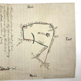 Lovely Hand-drawn Surveyor's Map #2: 100 Acres for Leven Waller, 1875