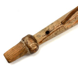 Wonderful Antique Wooden Horn in Original Paint with Bentwood Handle --Loud!