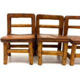 Three Chairs: Charming c.1940s/50s Handmade Tabletop Furniture