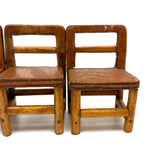Three Chairs: Charming c.1940s/50s Handmade Tabletop Furniture