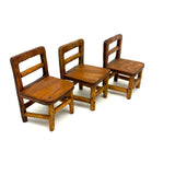 Three Chairs: Charming c.1940s/50s Handmade Tabletop Furniture