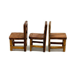 Three Chairs: Charming c.1940s/50s Handmade Tabletop Furniture