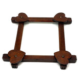 Hearts in the Corners, Sweet Old Folk Art Frame with Original Glass