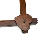 Hearts in the Corners, Sweet Old Folk Art Frame with Original Glass