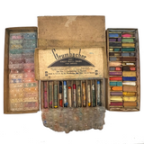 Romantic Feeling Set of Three Well Used Boxes of Old Grumbacher, NY Pastels, As Found