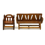 Bench and Chair, Charming c.1940s-50s Handmade Tabletop Furniture