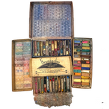 Romantic Feeling Set of Three Well Used Boxes of Old Grumbacher, NY Pastels, As Found