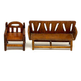 Bench and Chair, Charming c.1940s-50s Handmade Tabletop Furniture