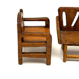 Bench and Chair, Charming c.1940s-50s Handmade Tabletop Furniture