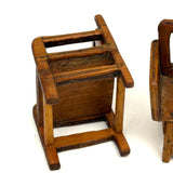 Bench and Chair, Charming c.1940s-50s Handmade Tabletop Furniture
