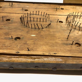 Super Primitive Early Handmade Pinball Game with Lots of Nails