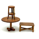 Three Tables: Charming c.1940s-50s Handmade Tabletop Furniture