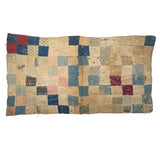 Much Loved Antique Patchwork Doll Quilt with Great Indigo Print Reverse