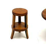 Three Tables: Charming c.1940s-50s Handmade Tabletop Furniture