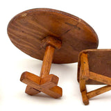Three Tables: Charming c.1940s-50s Handmade Tabletop Furniture