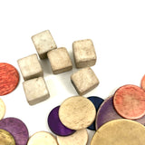 19th Century Bell and Hammer Game with Original Instructions, Bone Chips and Extra Cards (2 Dice Short)