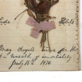 May Angels Twine for Three, 1876 Handmade Remembrance for Sade Robert's