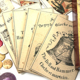 19th Century Bell and Hammer Game with Original Instructions, Bone Chips and Extra Cards (2 Dice Short)