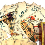 19th Century Bell and Hammer Game with Original Instructions, Bone Chips and Extra Cards (2 Dice Short)