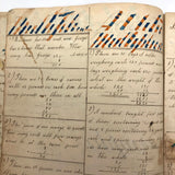 John Ranck’s Beautiful 1841 Math Notebook with Watercolor Headers, Pennsylvania