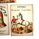 19th Century Bell and Hammer Game with Original Instructions, Bone Chips and Extra Cards (2 Dice Short)