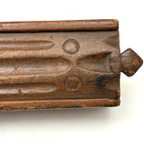 Lovely Antique American Carved Out Box with Elegantly Detailed Slide Lid