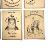 19th Century Bell and Hammer Game with Original Instructions, Bone Chips and Extra Cards (2 Dice Short)