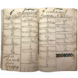 John Ranck’s Beautiful 1841 Math Notebook with Watercolor Headers, Pennsylvania